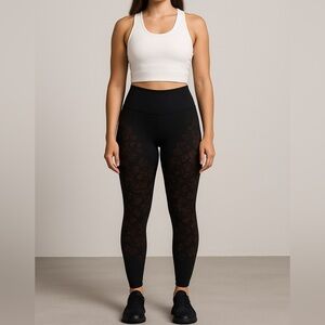 Lululemon Athletica Black and Orange Leggings